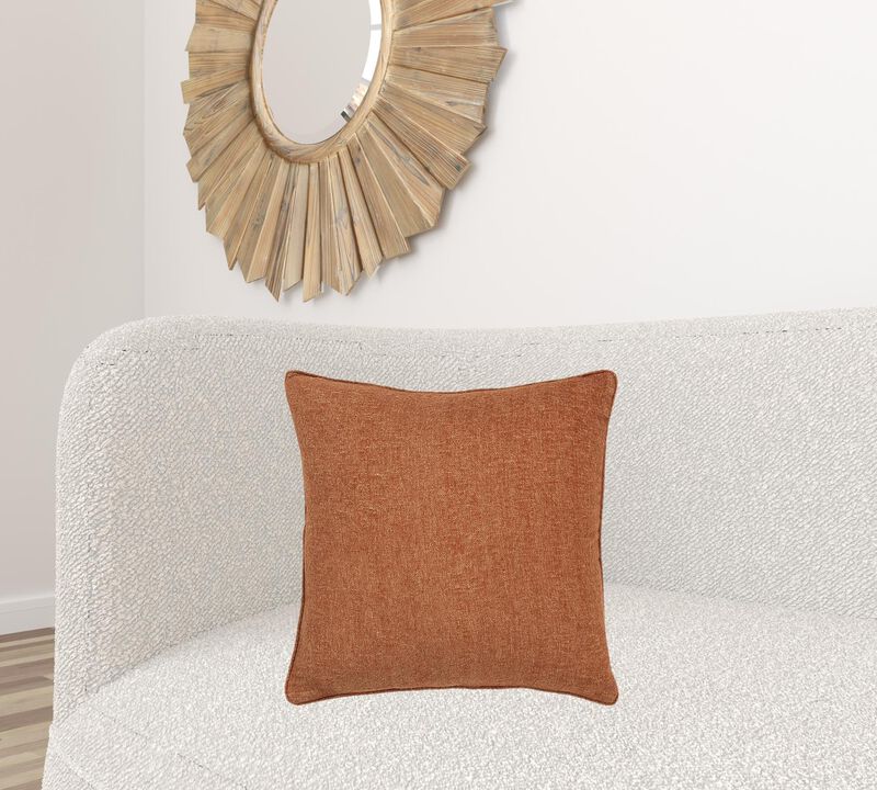 Homezia Orange Solid Classic Decorative Throw Pillow