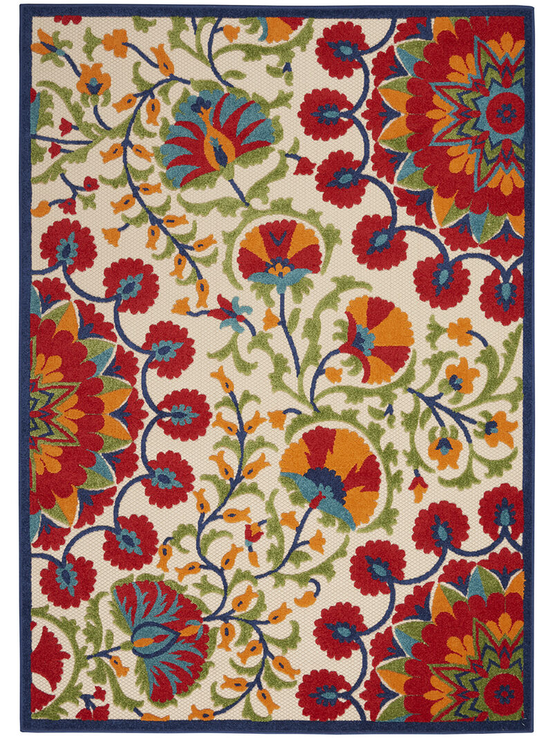 Aloha ALH20 Red/Multicolor 7' x 10' Rug