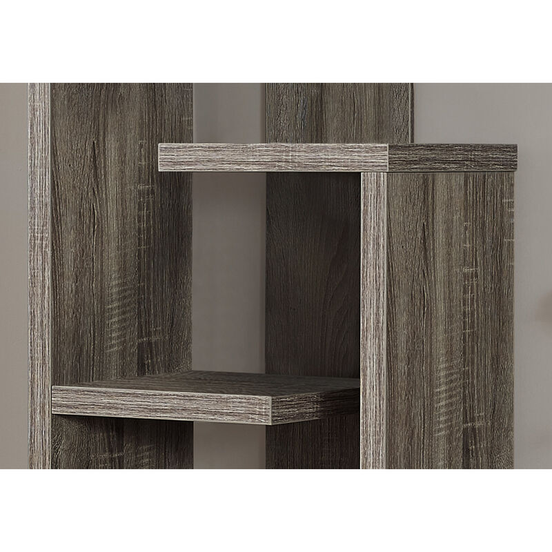 Monarch Specialties I 2467 Bookshelf, Bookcase, Etagere, 4 Tier, 48"H, Office, Bedroom, Laminate, Brown, Contemporary, Modern