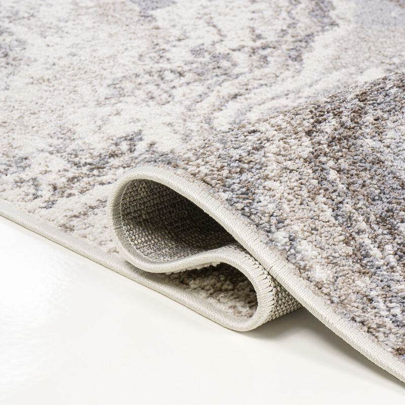 Kassia Contemporary Glam Abstract Marble Area Rug