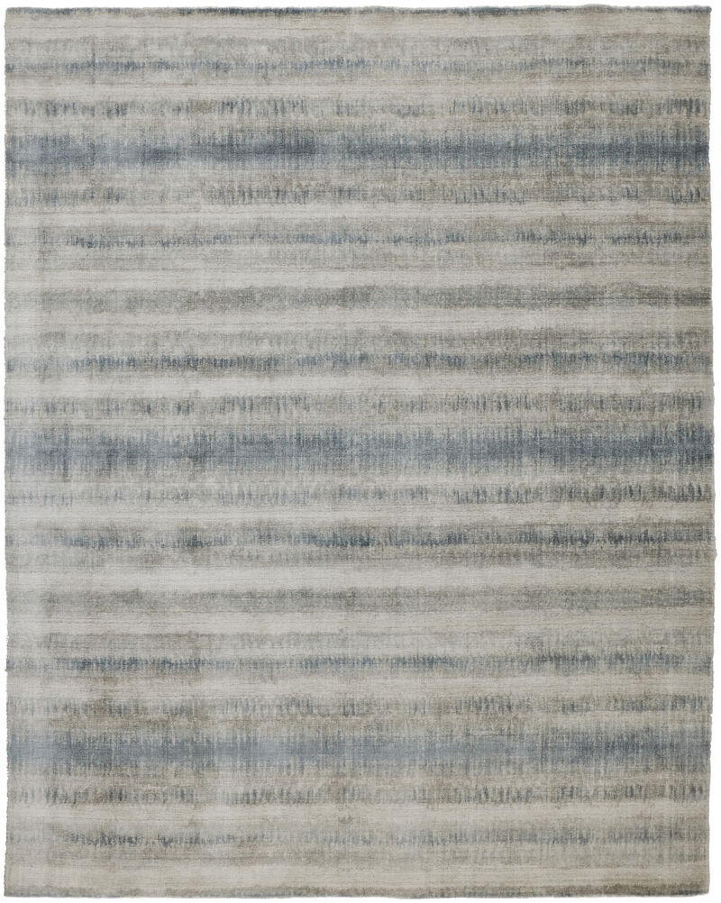 4 X 6 gray Blue And green Abstract Hand Woven Area Rug image number 0