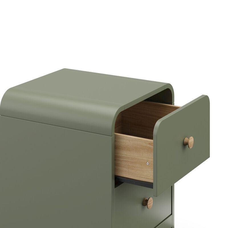 Storkcraft Next Santos 2-Drawer Nightstand (Olive with Natural)
