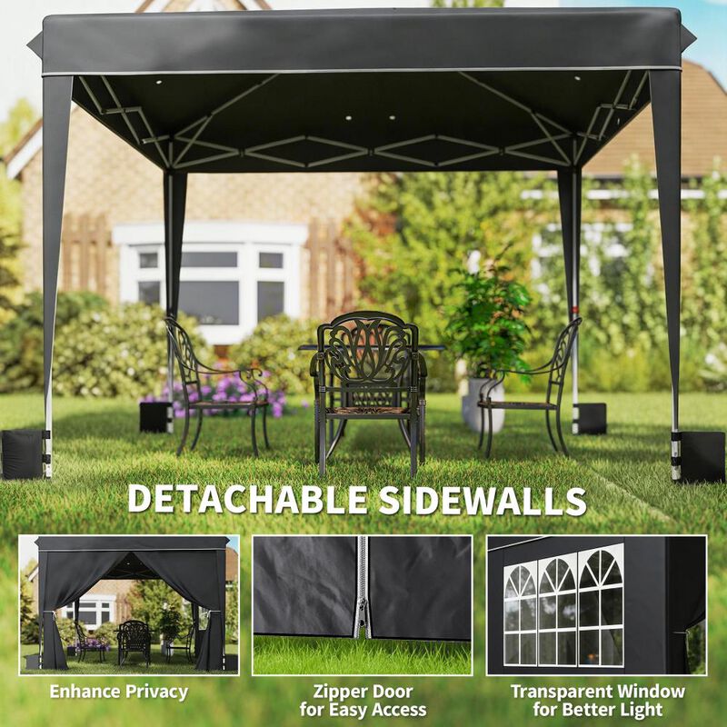 Hivvago 10x10 Pop Up Canopy Tent with Sidewalls image number 4