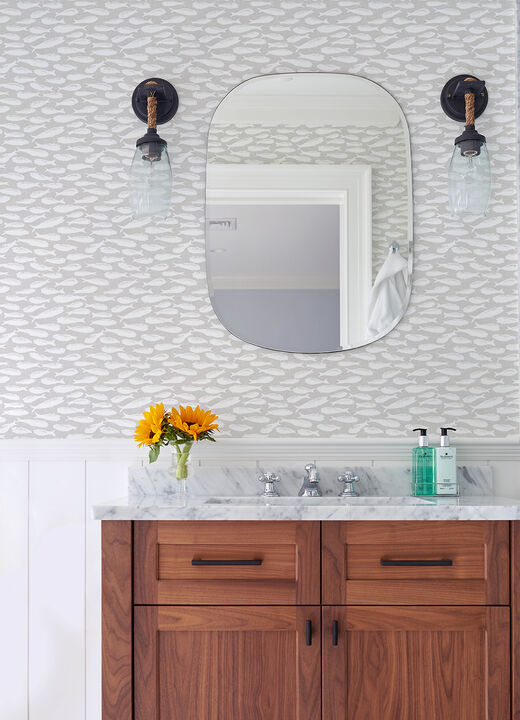 Nunkie Light Grey Sardine Wallpaper (Set of 2)
