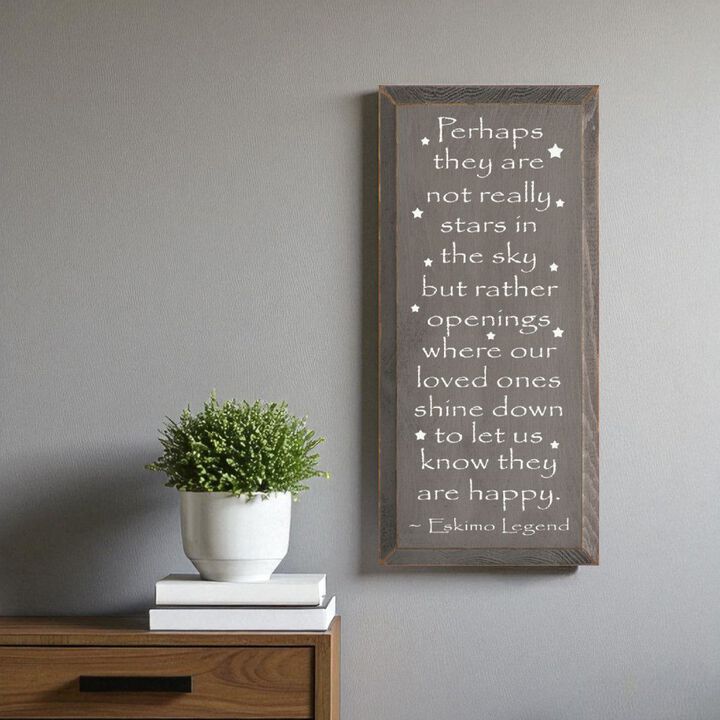 Memorial Wood Sign Loved Ones Shine Down Inspirational Sympathy Wall Decor
