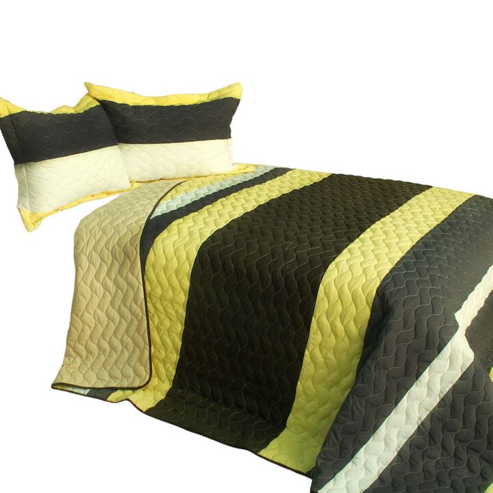 Full Queen Angels Walk on Through 3 Piece Patchwork Quilt Bedding Set