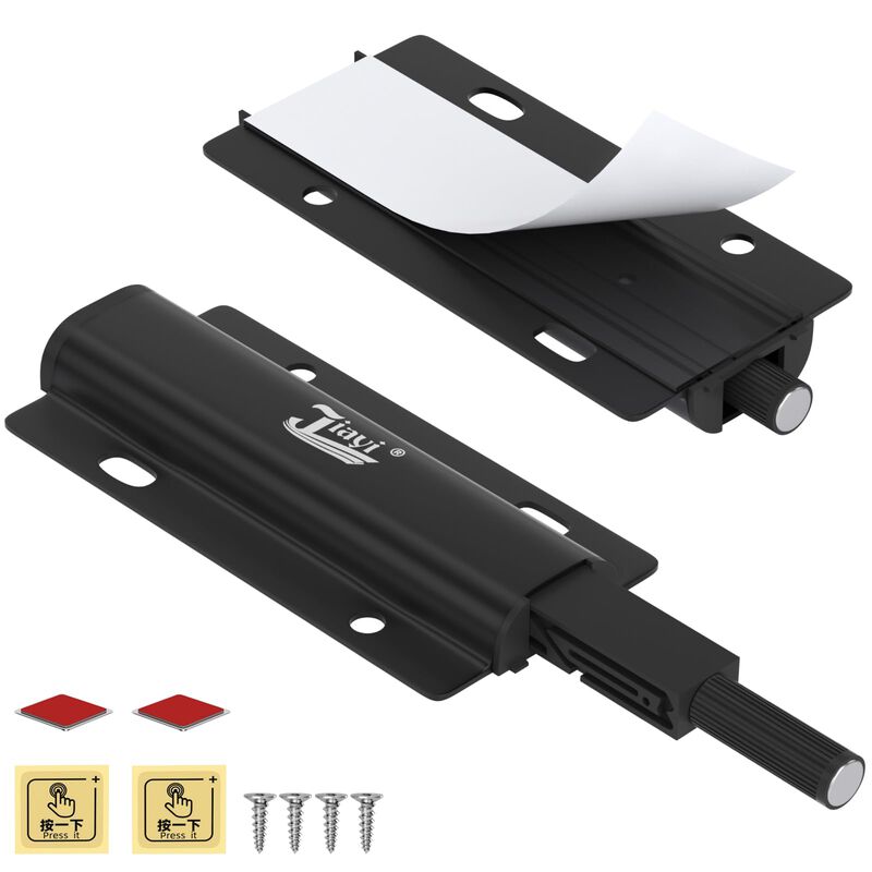 Magnetic Cabinet Door Catches Jiayi 2 Pack Push Open Magnetic Touch Latches Kitchen Door Push Release Latch for Cabinet Door Clo