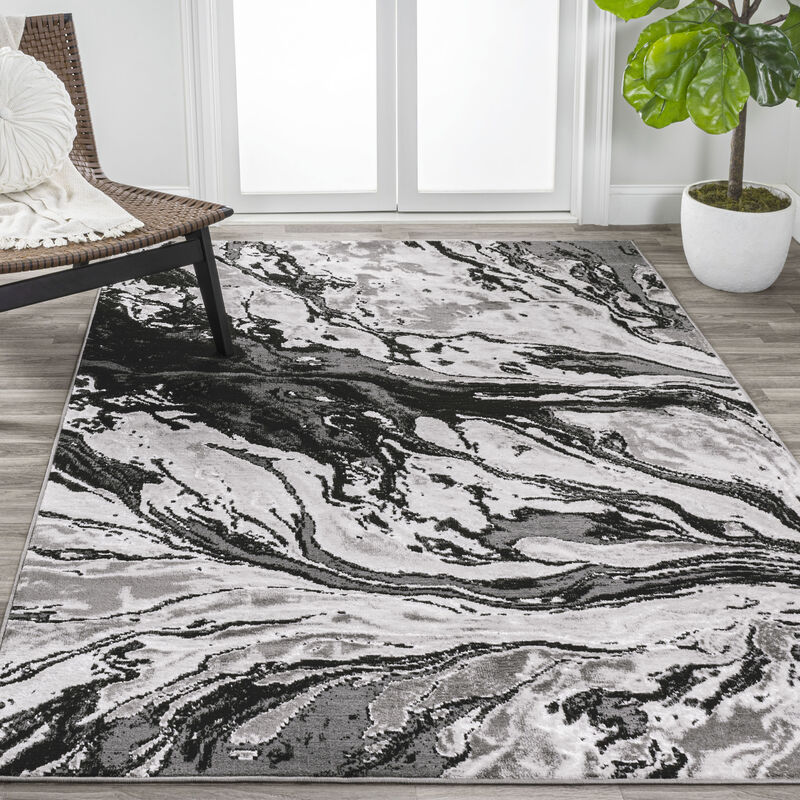 Swirl Marbled Abstract Area Rug