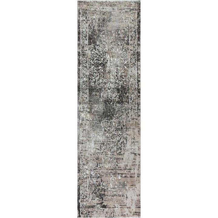 Power Loomed Cut Pile Polypropylene Rug, 2'3" x 7'7"