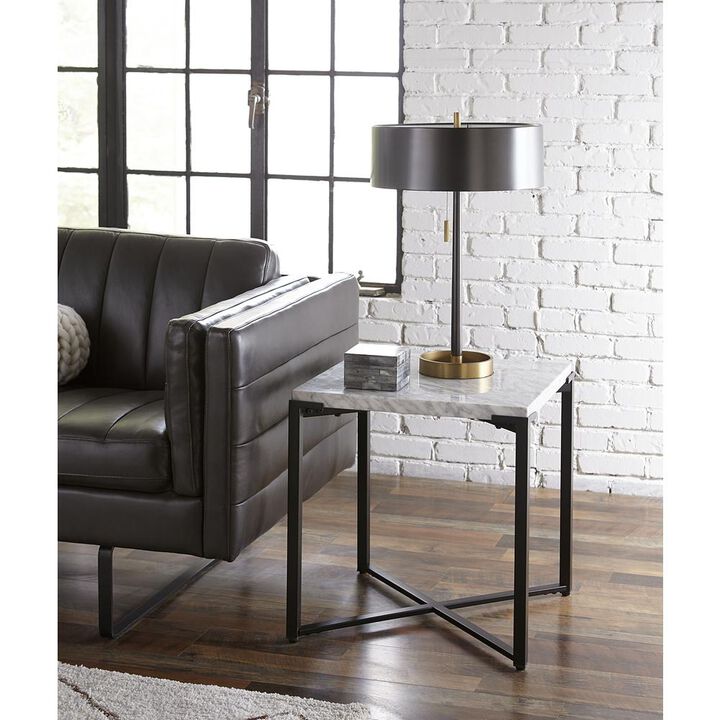 Modus Furniture Saxon End Table in Matte Black