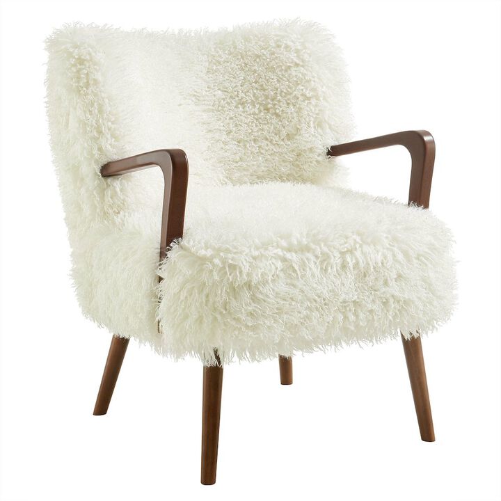 Zerra Faux Shearling Accent Armchair