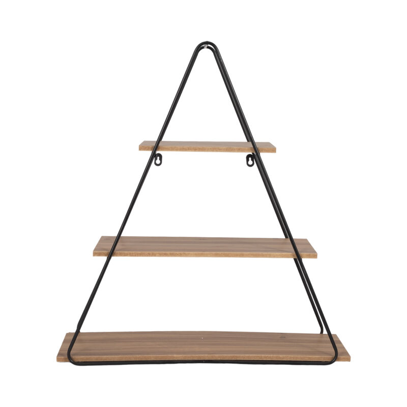 Metal/Wood Triangle Wall Shelf image number 0