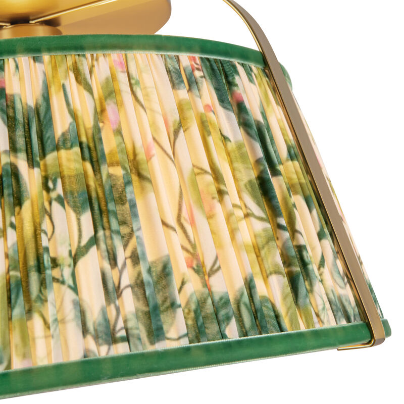 Scout 13 in Semi Flush Mount with Patterned Pleated Shade image number 3