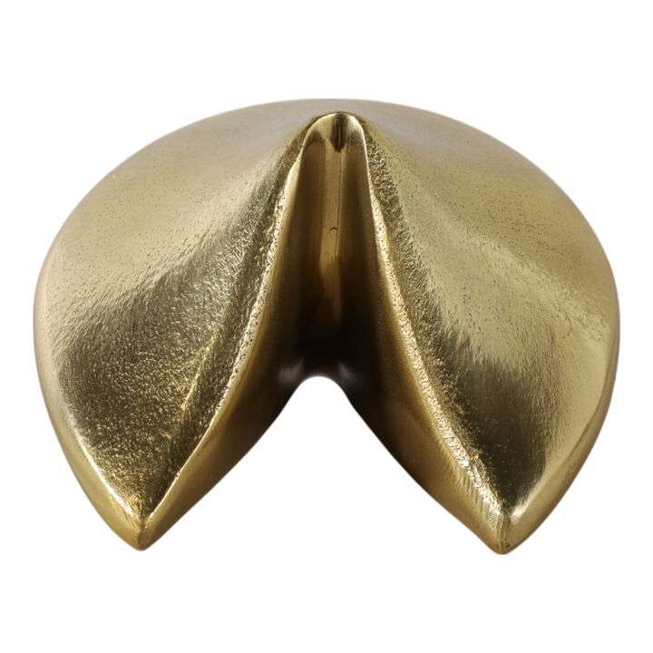5" Metal Fortune Cookie, Gold