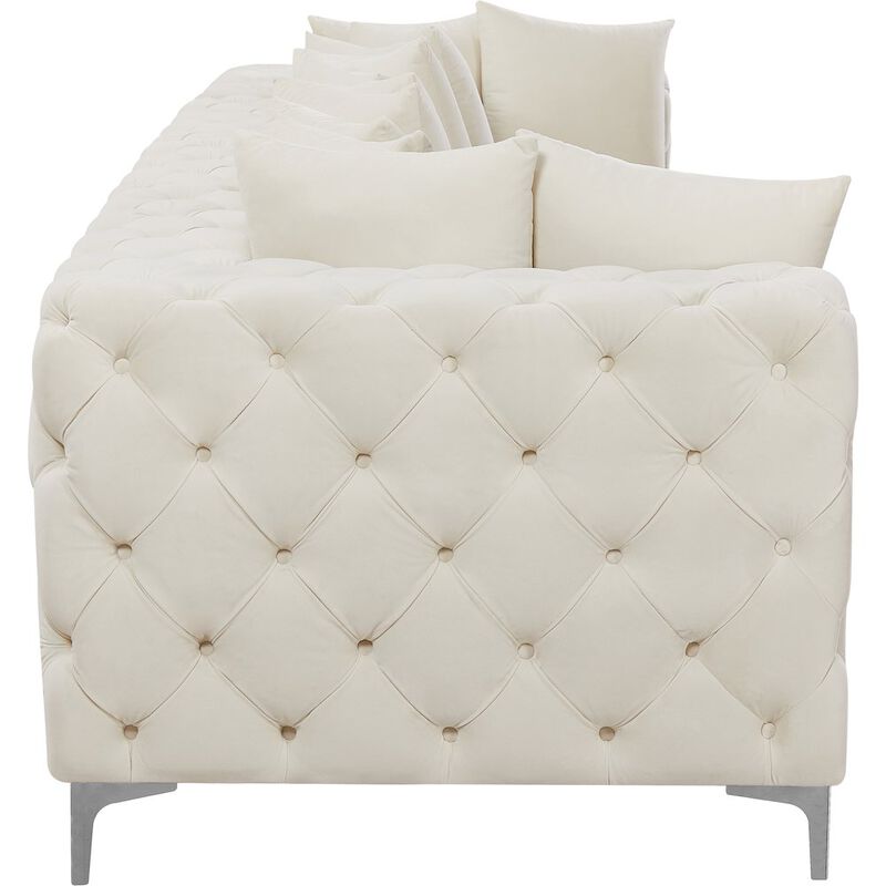 Meridian Furniture Tremblay Cream Velvet Modular Sofa