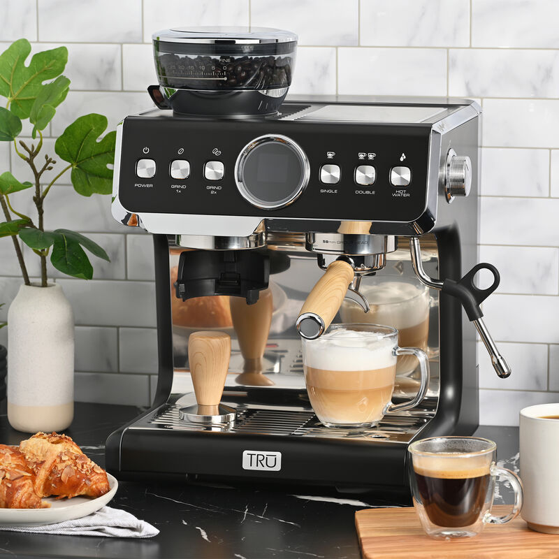 TRU Fuly Automatic 19 Bar Espresso Machine with Grinder image number 1