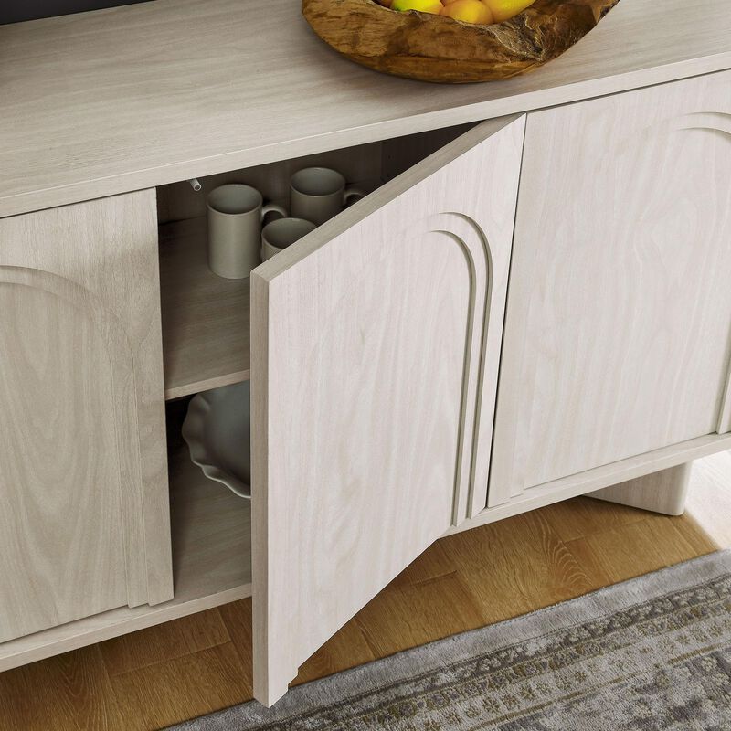 Flux Arched Door Sideboard in White Wash image number 5