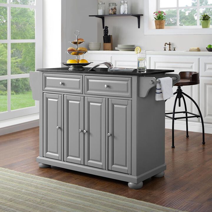 Alexandria Granite Top Full Size Kitchen Island/Cart