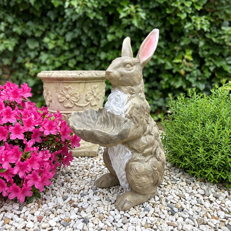 Braxti Bunny Statue Holding Decor image number 2