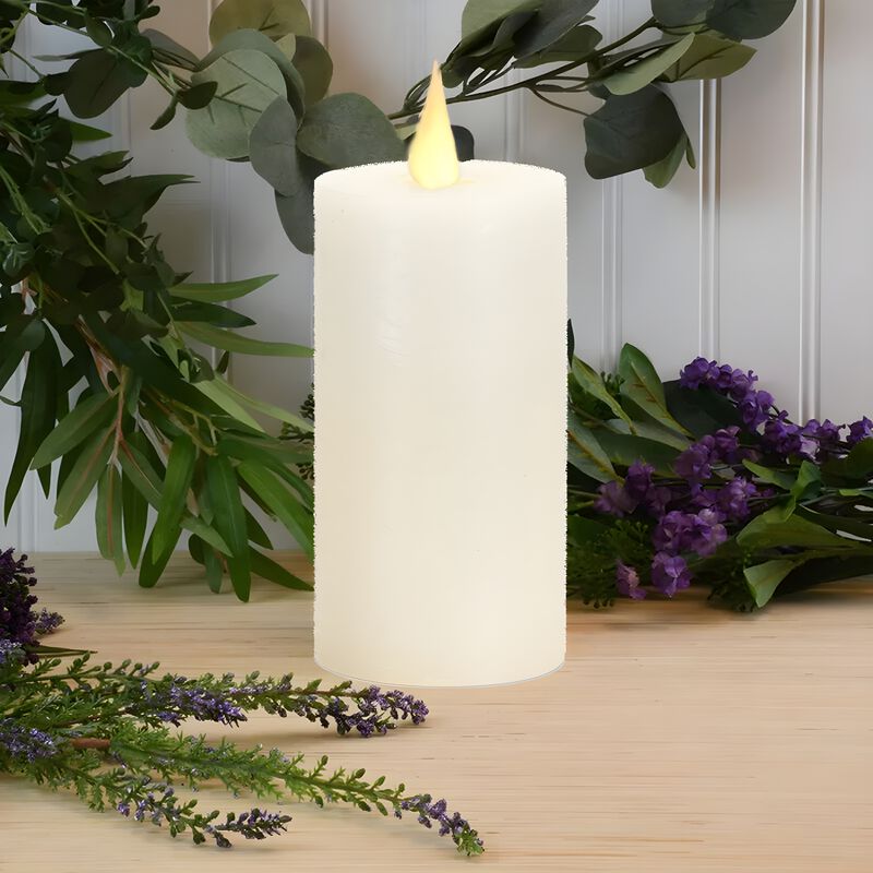 LED Candle 1.75"D x 4"H Wax/Plastic 2 AA Batteries Not Included