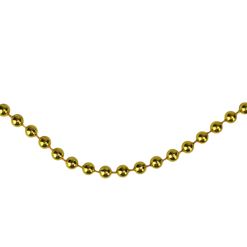 15' x 0.25" Shiny Celestial Gold Beaded Artificial Christmas Garland - Unlit image number 0