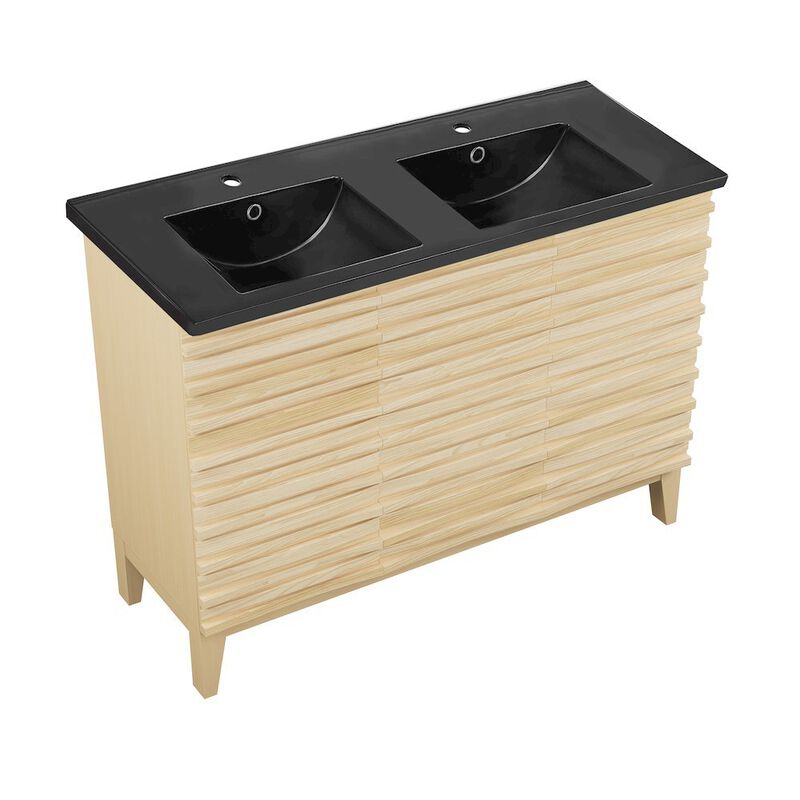Cascade 48 in. Bathroom Vanity with 3-Hole Ceramic Sink Top image number 1
