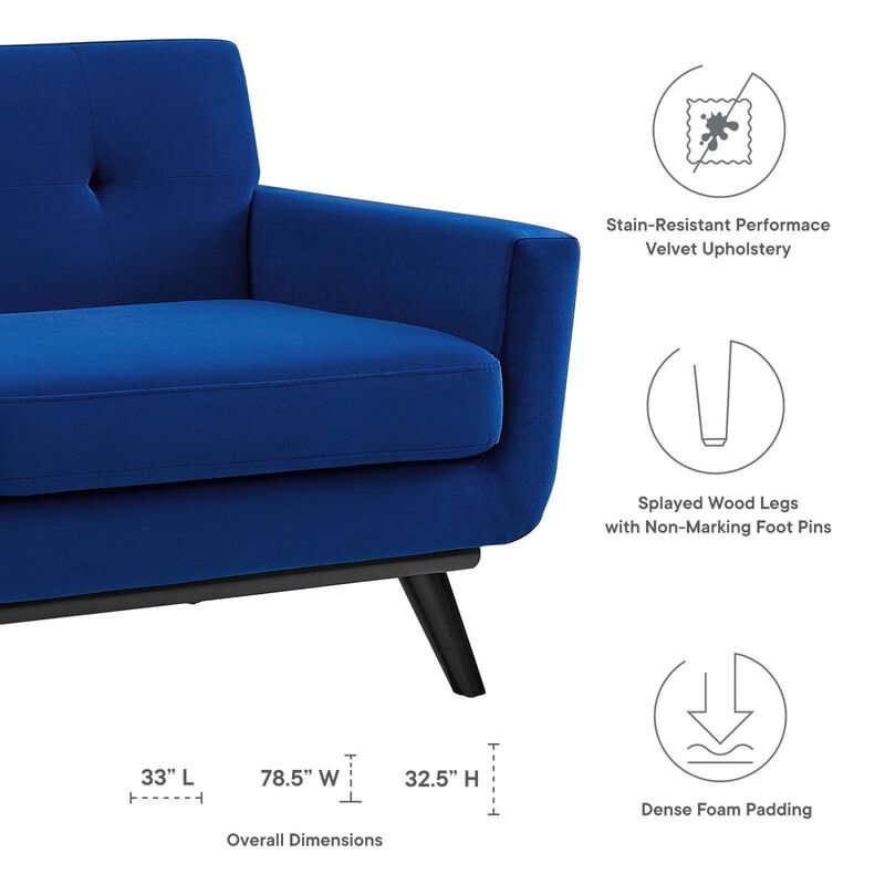 Engage Performance Velvet Loveseat image number 8