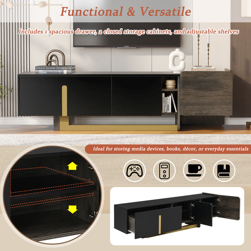 Merax Luxury Modern TV Cabinet with Ample Storage