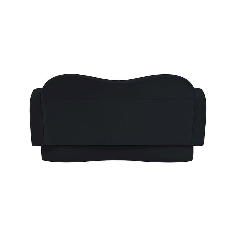 Meridian Furniture Bloom Black Velvet Loveseat