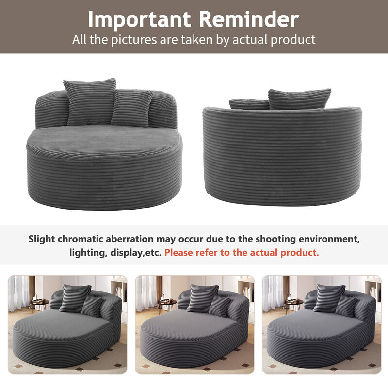 Merax Modern Chaise Lounge Sofa Boneless Couch