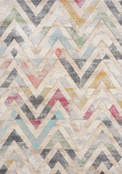 HomeRoots Chevron Area Rug