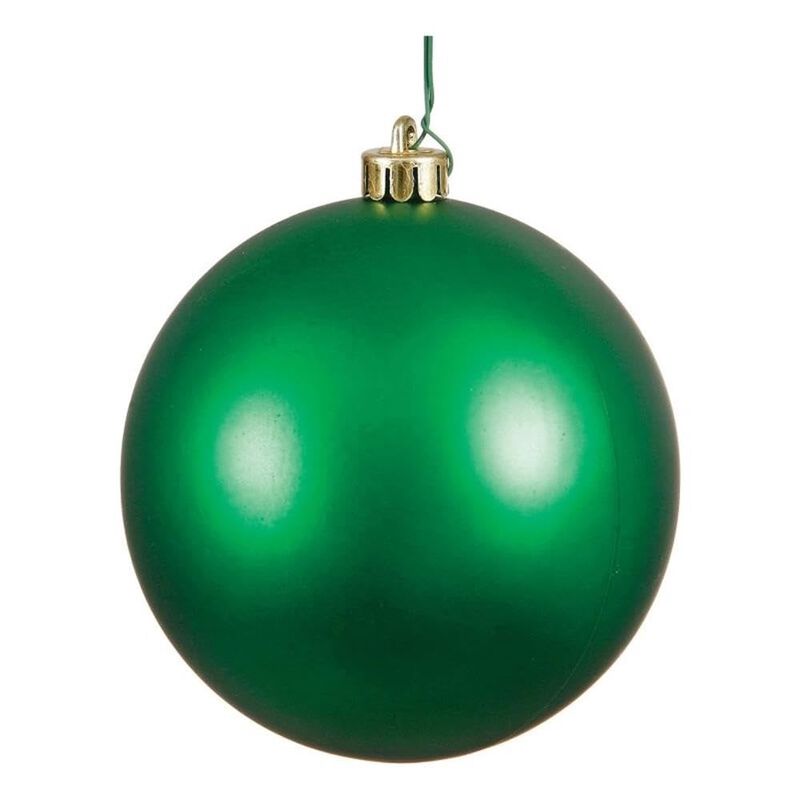 Vickerman 12" Green Matte Ball Ornament image number 0