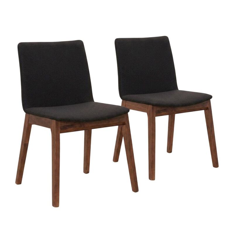 Starlight Canyon Home Mid-Century Dining Chairs Set of 2, Upholstered Accent Chair,Black image number 0
