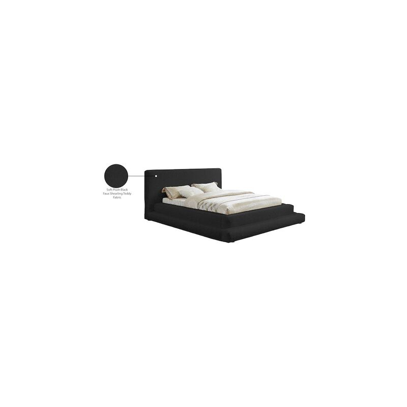 Meridian Furniture Dane Black Teddy Fabric King Bed