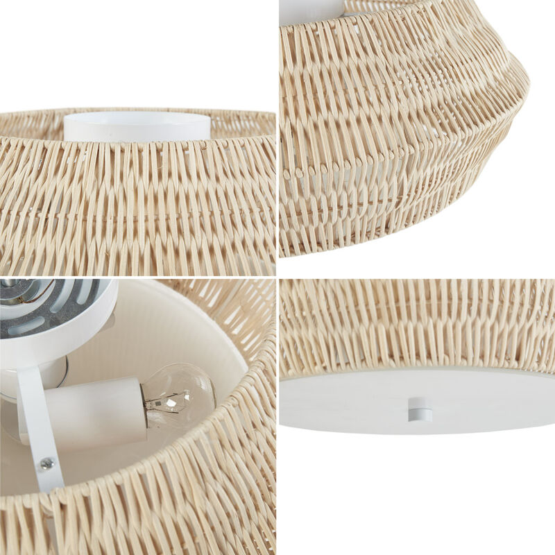 Gracie Mills Iyana Boho Bamboo Radiance Flush Mount Ceiling Light