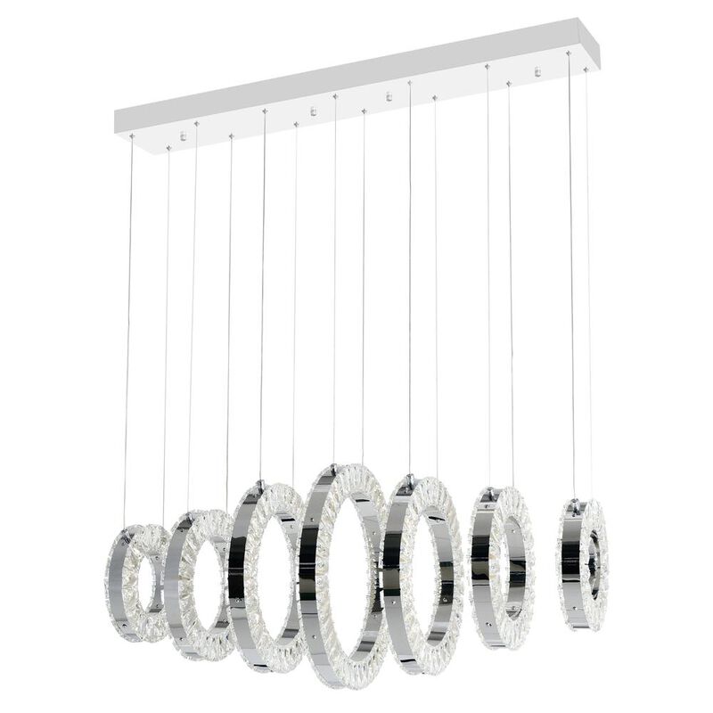 CWI Lighting Celina LED Chandelier With Chrome Finish