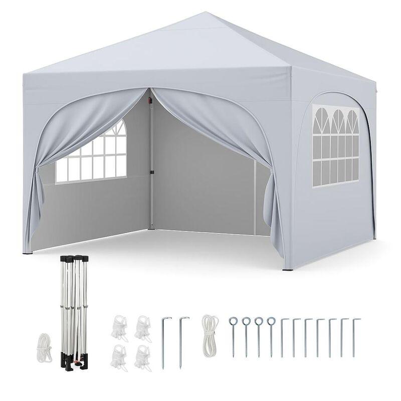 Hivvago Pop up Canopy Tent with 4 Removable Sidewall
