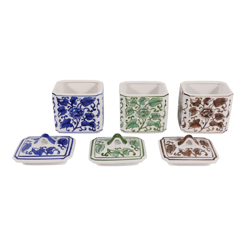 Set/3 Chinoiserie Jars, 6" image number 3