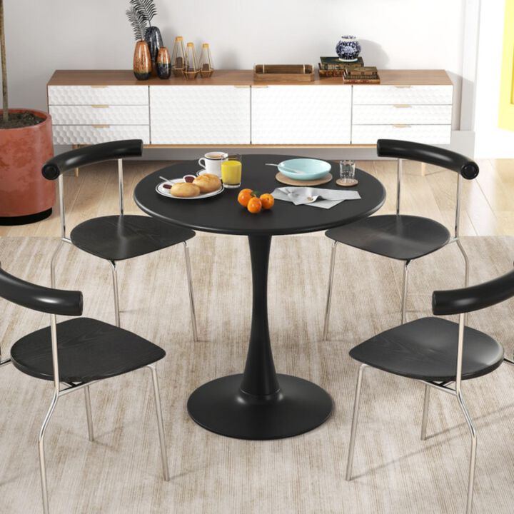 Hivvago 31.5 Inch Round Dining Table with Anti-Slip PP Ring