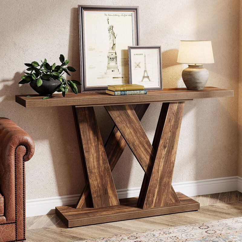 Tribesigns Farmhouse Wood Console Table image number 6