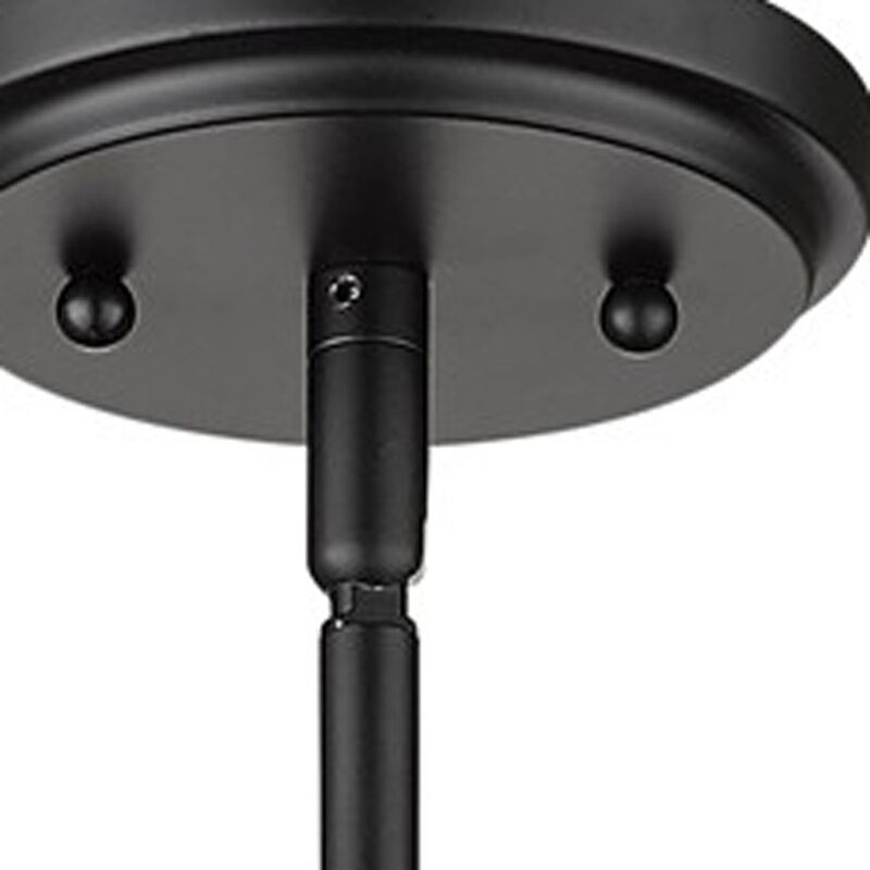 Hivvago Black Metal and Glass Mini Pendant Hanging Light