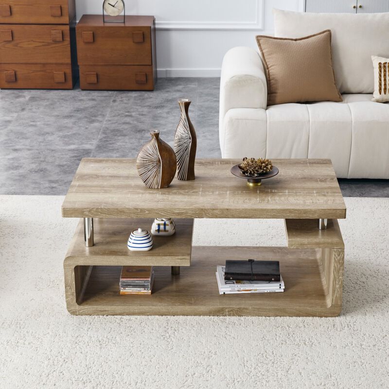 Petcon Three-Tier MDF Coffee Table image number 3