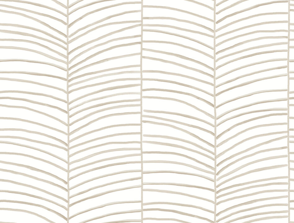 Cascade Palm Chevron Dune Wallpaper