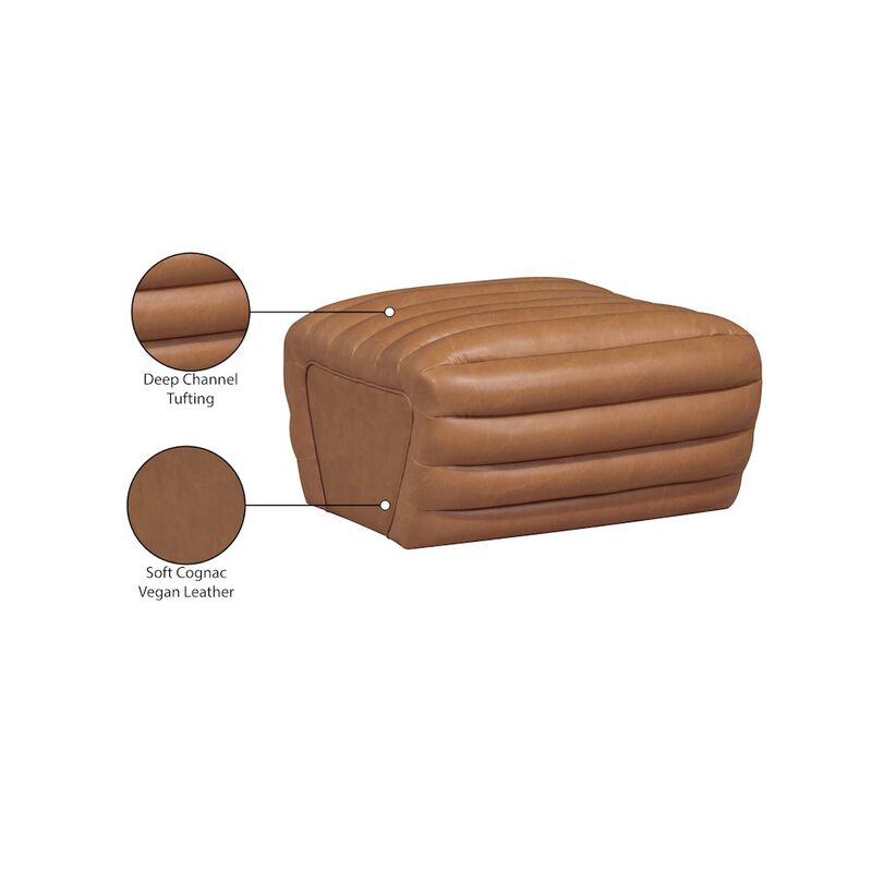 Meridian Furniture Vega Vegan Leather Ottoman
