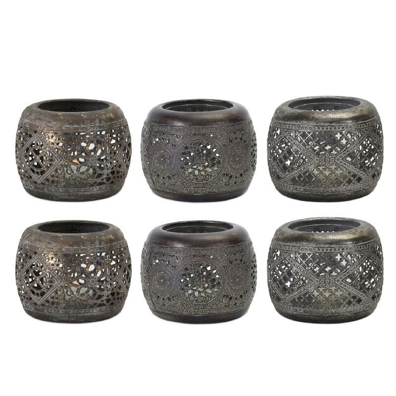 Set of 6 Decorative Votive Holders for Home D&eacute;cor and Candle Lighting