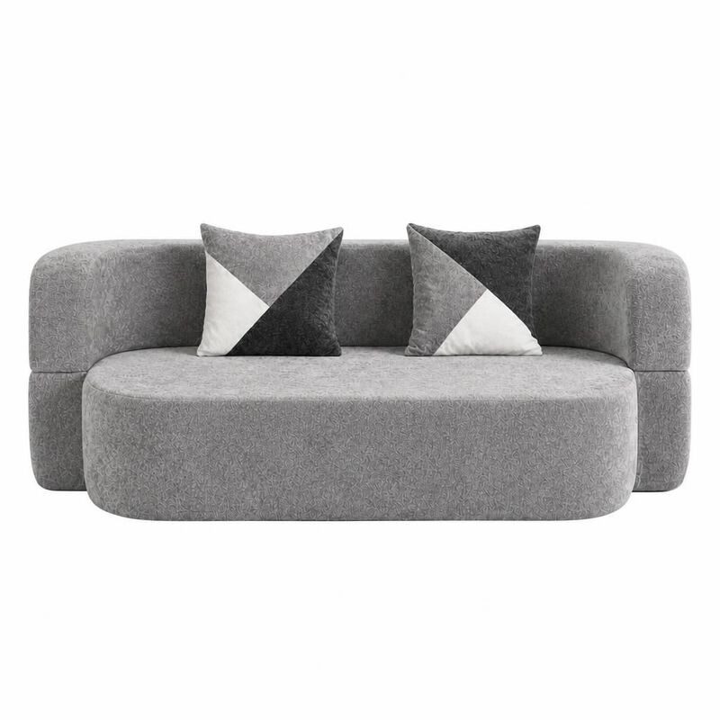GOODSILO Convertible Eggshell Sleeper Sofa Bed with Plush Upholstery and 33D High Density Foam for Small Space Living Rooms Bedrooms Apartments image number 0