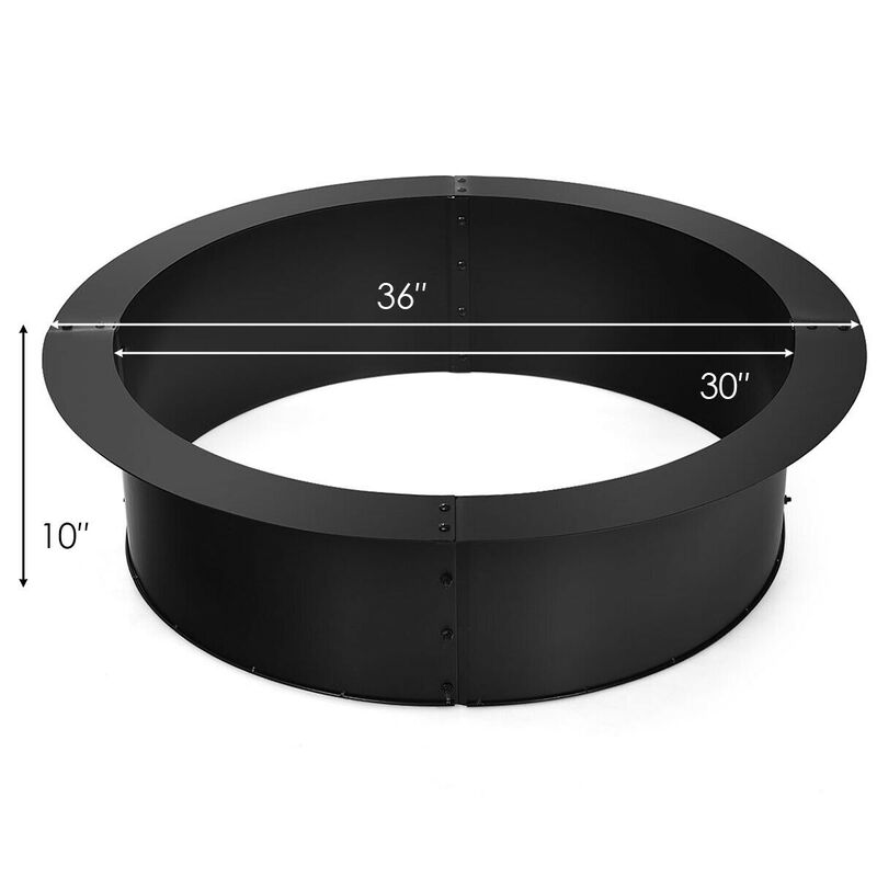 Round Steel Fire Pit Ring for Outdoor Backyard Patio or Garden Fire Pits image number 3