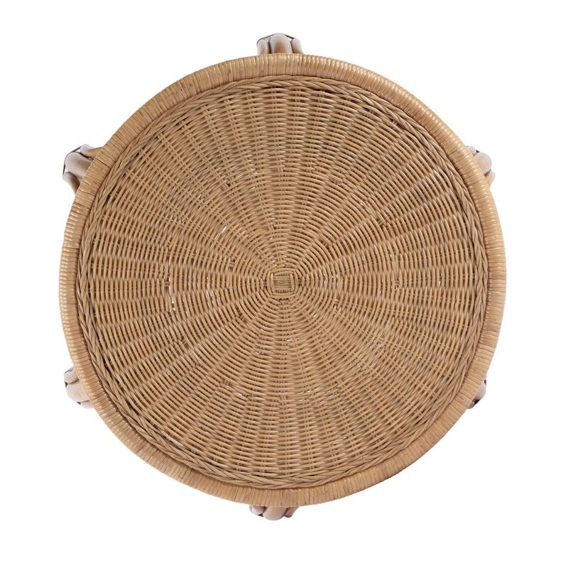 Butler Specialty Savannah Woven Rattan Round End Table, Natural