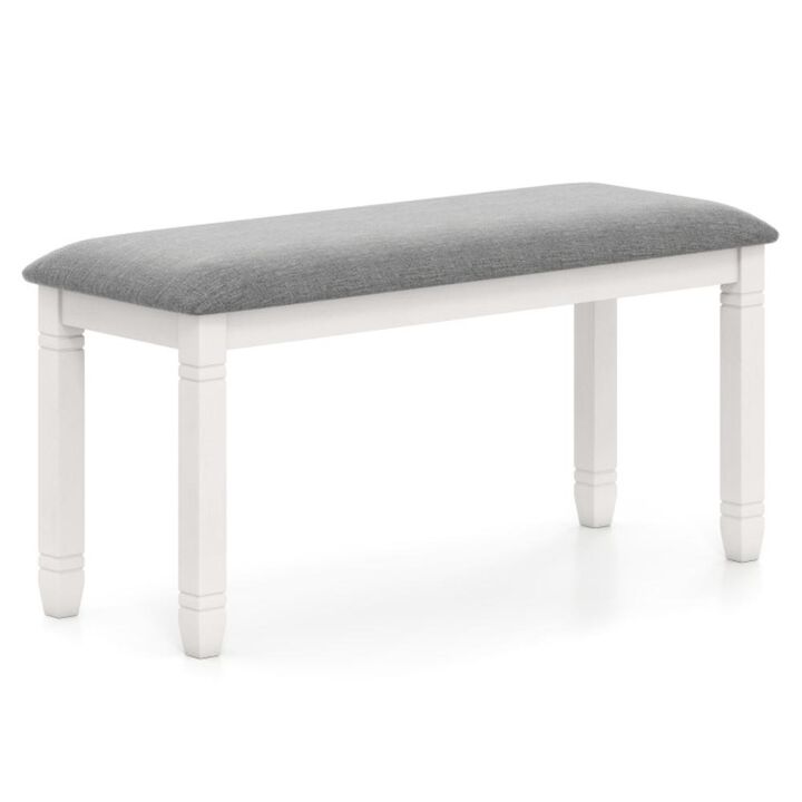 Hivvago Upholstered Bedroom Bench with Padded Seat and Solid Wood Legs
