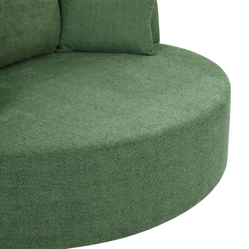 Merax Swivel Round Sofa Accent Barrel Chair for Living Room